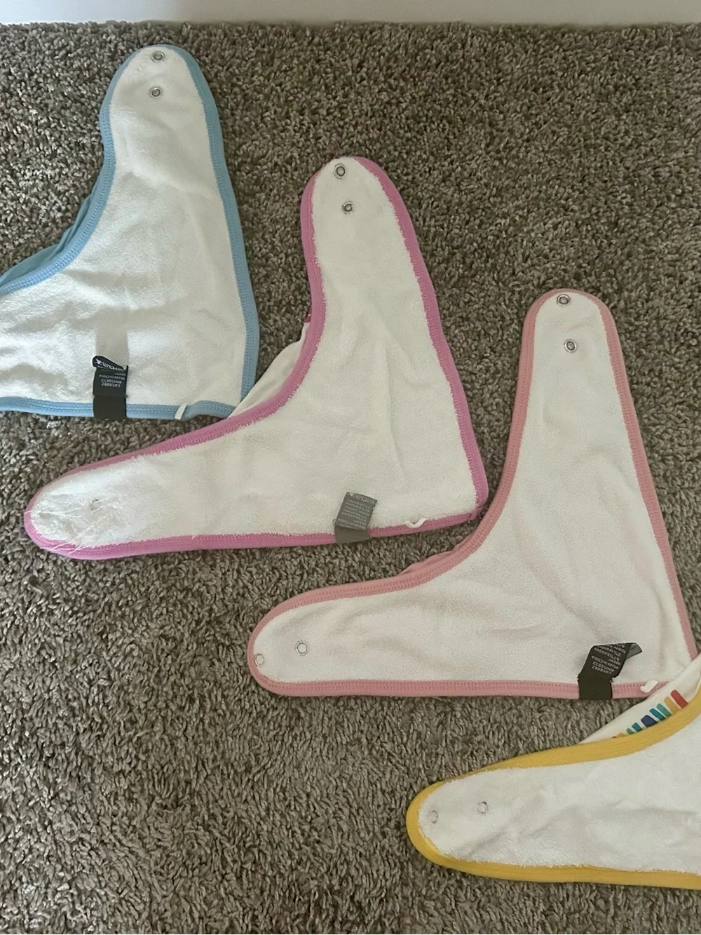 Kyte BABY Bandana Bib Set - Blue, Pink, Flamingo, Rainbow